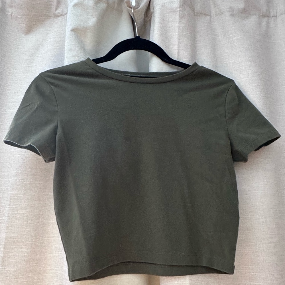 Wild Fable Dark Green Crop Top